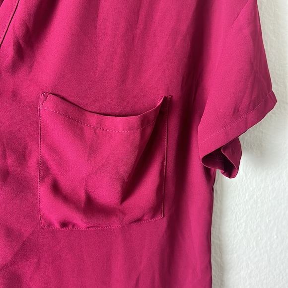 Lush Plum Wine Office Casual Blouse - Picture 3 of 4
